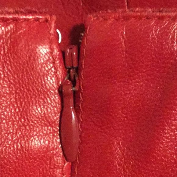 Valentino leather red dress - Picture 10 of 15